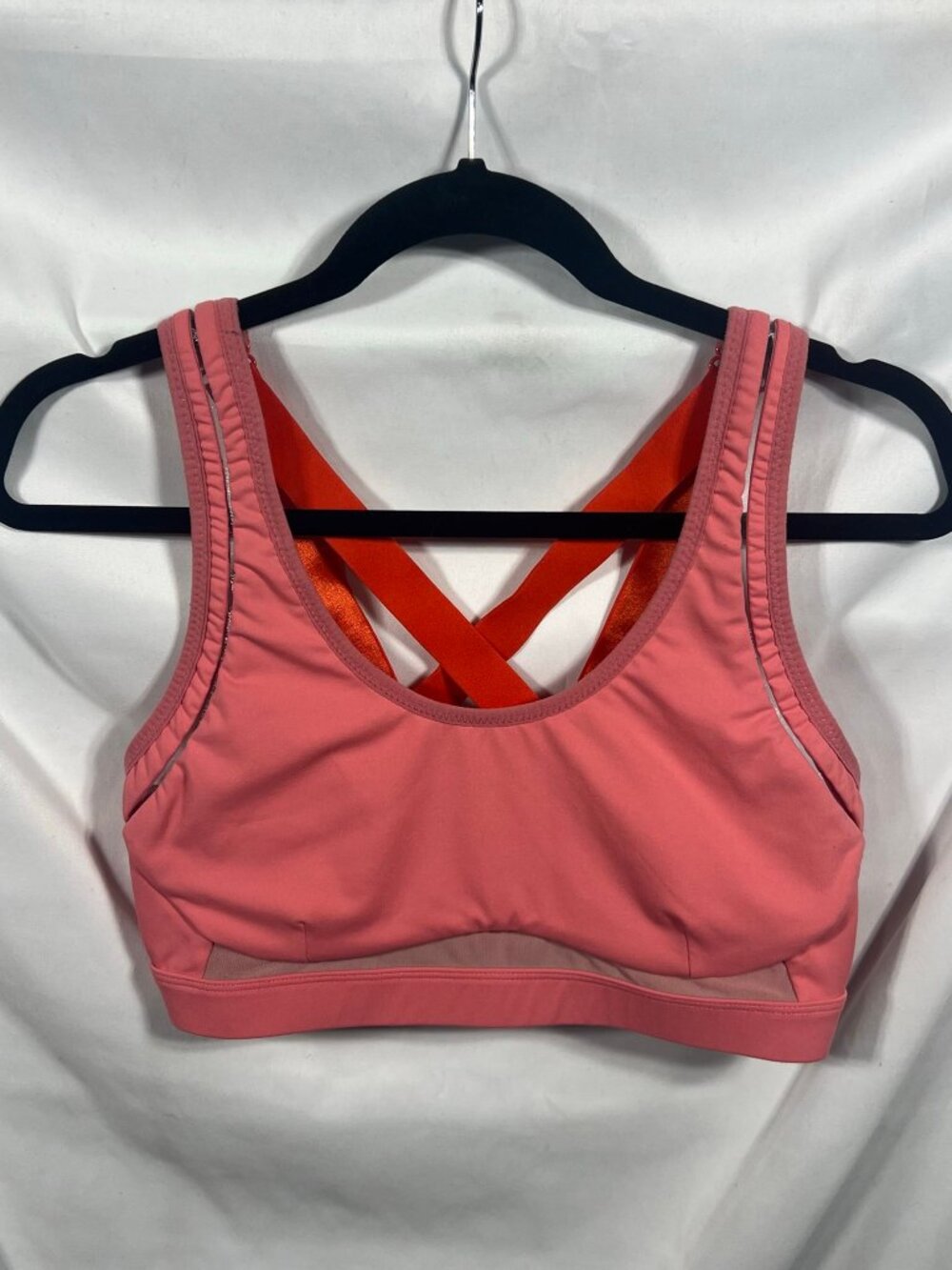 Fabletics Bella Sports Bra High Impact Large Pink Soft Gym Active Workout
